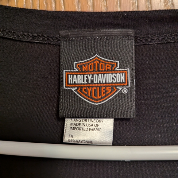 Harley-Davidson Black and White Graphic Long Sleeve - Picture 5 of 6